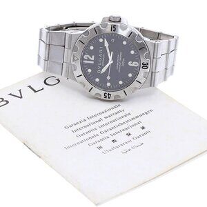 BVLGARI Diagono Scuba SD38S Date black Dial Automatic Men's Watch